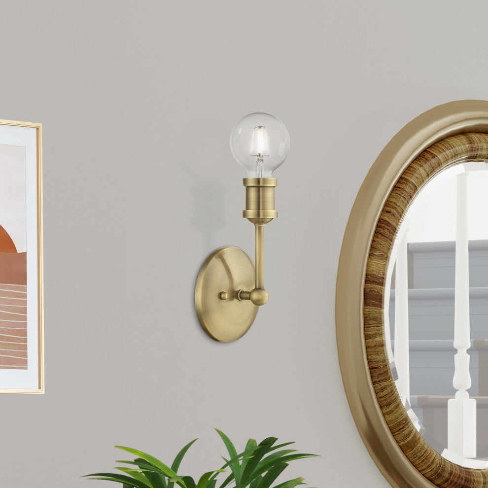 Lansdale 1 Light Antique Brass ADA Vanity Sconce