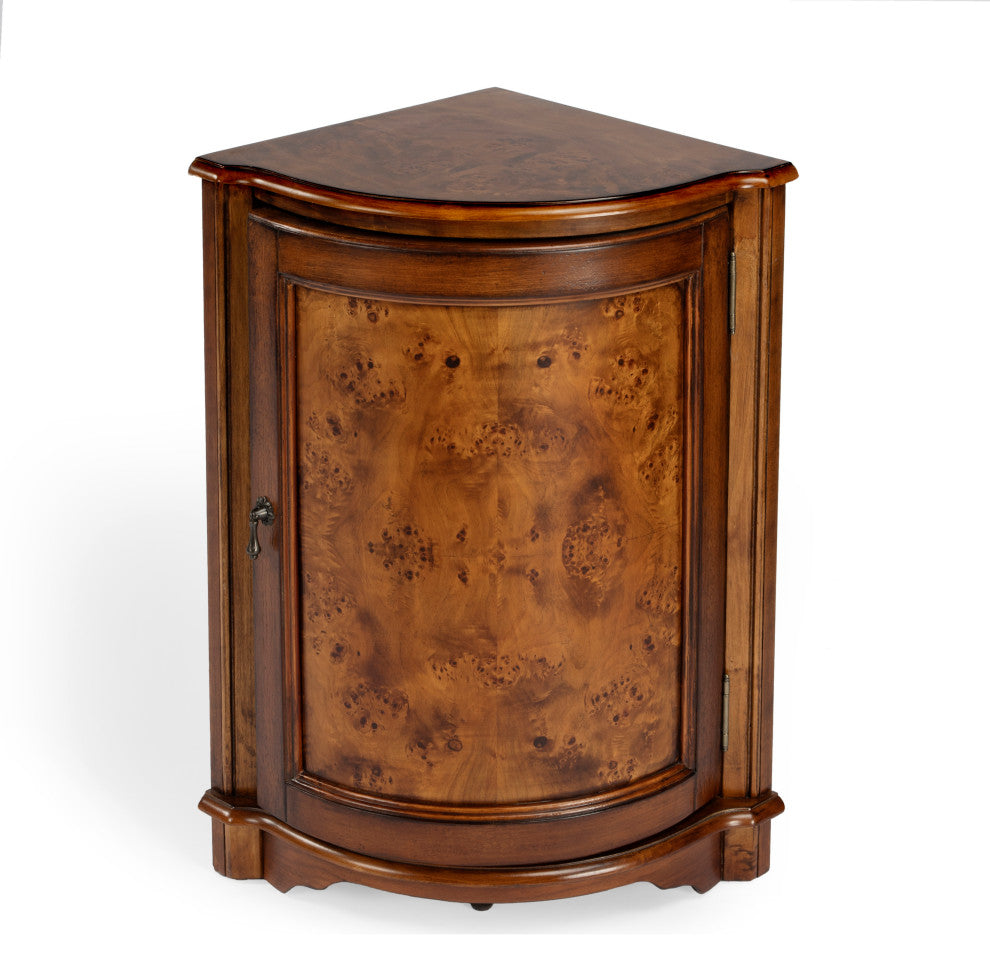 Durham Corner Cabinet, Medium Brown