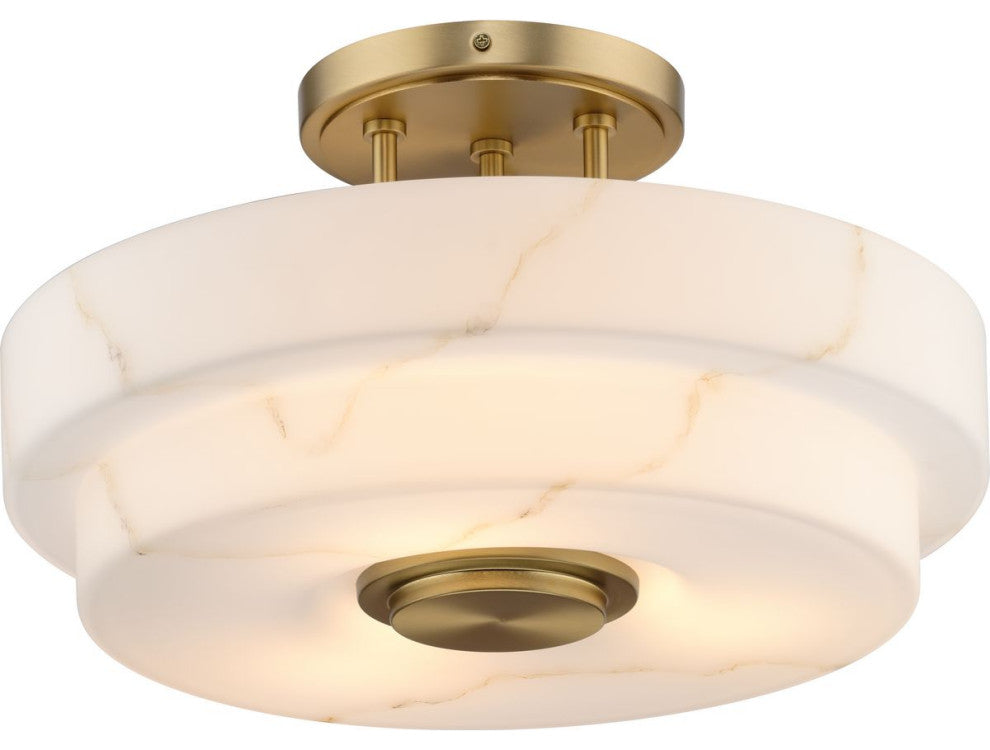 Tosca Collection Three-Light Luxe Semi-Flush Mount Light, Brushed Bronze