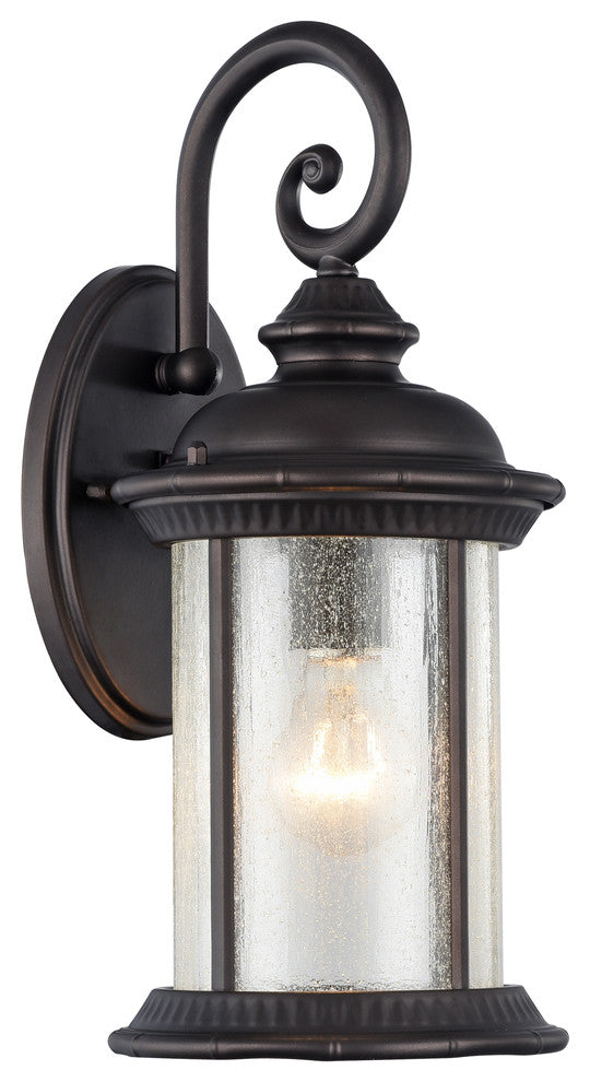 FEISS Transitional 1 Light Rubbed Bronze Outdoor Wall Sconce 15"