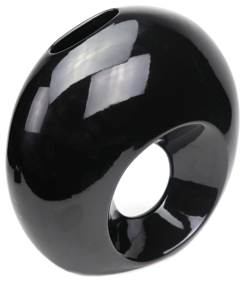 Global Ceramic Vase Black