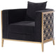 Veera Black and Gold Accent Chair