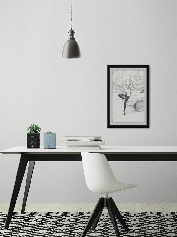 "Sleek and Long" Framed Painting Print, 16"x24"