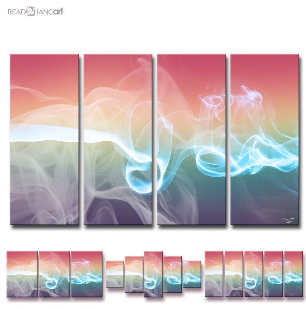Ready2HangArt ''Glitzy Mist XLIXB'' by Tristan Scott, 30"x60", 5 Piece Set