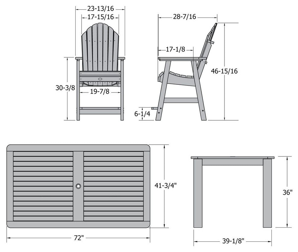Hamilton 7-Piece Rectangle Counter-Height Dining Set, Woodland Brown