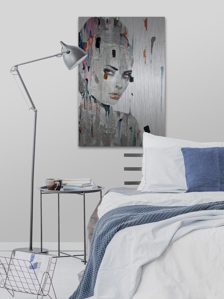 "Beauty Stare Down" Painting Print on Brushed Aluminum, 40"x60"