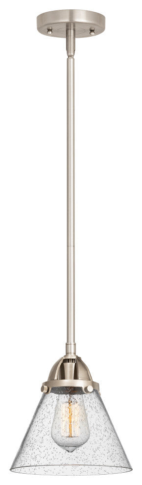 Large Cone Mini Pendant, Brushed Satin Nickel, Seedy, Seedy