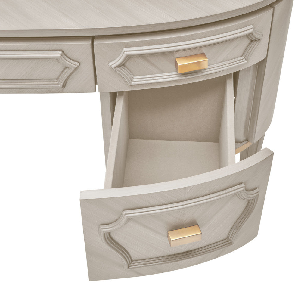 St. Charles Vanity Desk, Dove Gray
