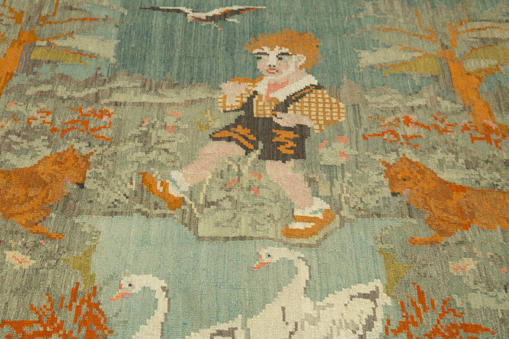 Rug N Carpet - Handmade Bessarabian 6' 7'' x 8' 0'' Unique Flatweave Kilim Rug