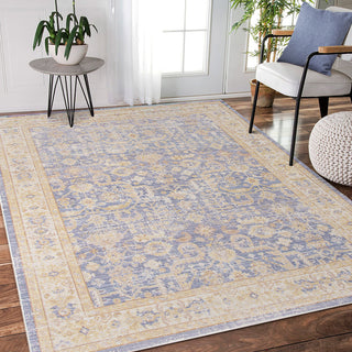 Ceniscia Tatum Vintage Polyester Area Rug, Lavender, 5'3"x7'3"