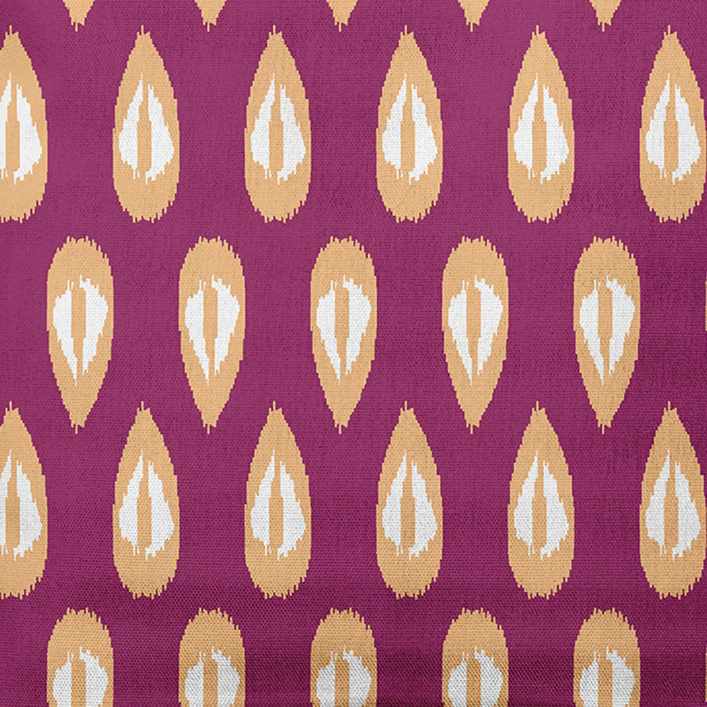 18" x 18" Ikat Tears Decorative Throw Pillow, Dusty Rose