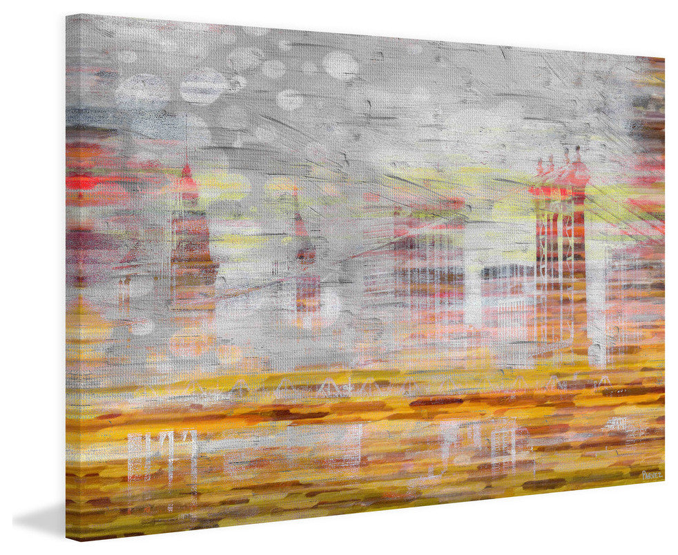 "Hidden Buildings" Print on Canvas, 18"x12"
