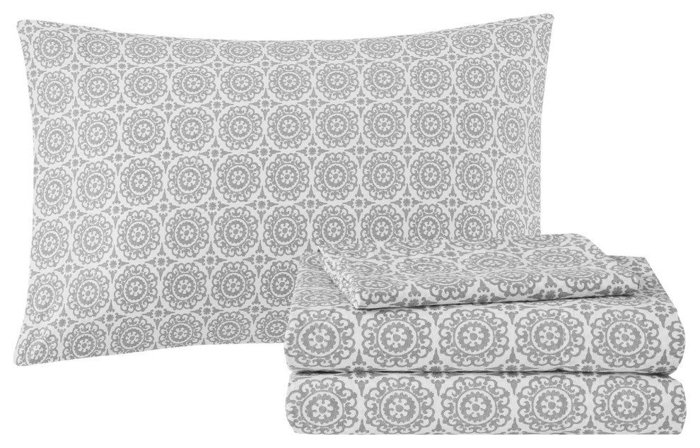 Madison Park Microfiber Printed 7-Piece Comforter Set, Twin