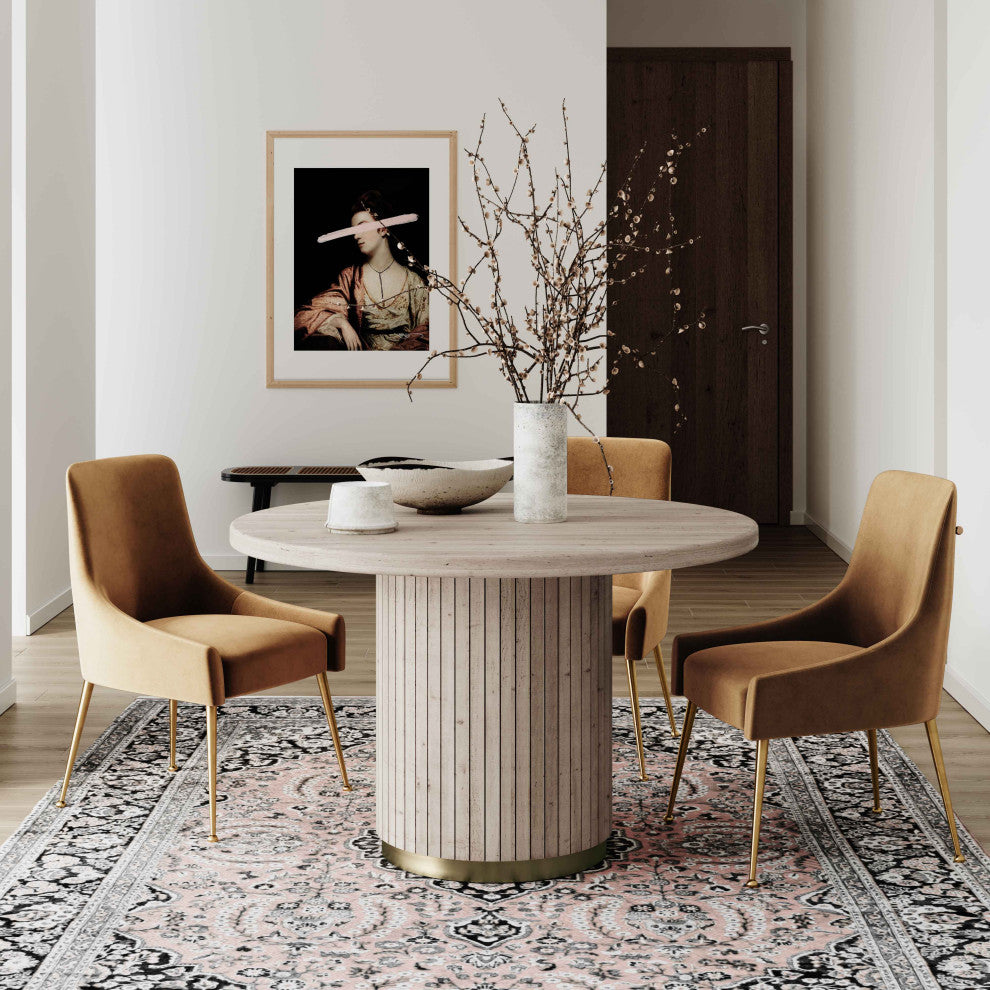 Beatrix Cognac Velvet Side Chair