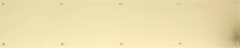 8" x 28" Kick Plate Screw Mount, Lifetime Polished Brass