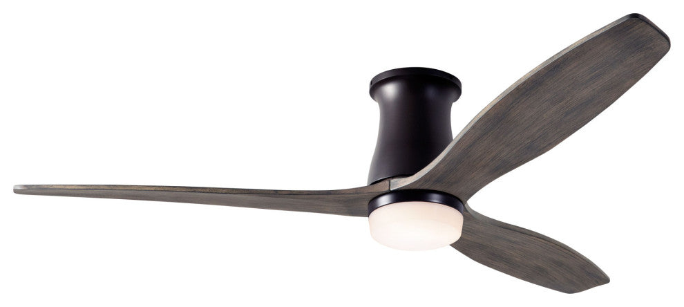Modern Fan Company Arbor Flush Mount 54" DC Fan With LED, Dark Bronze Motor, Gr