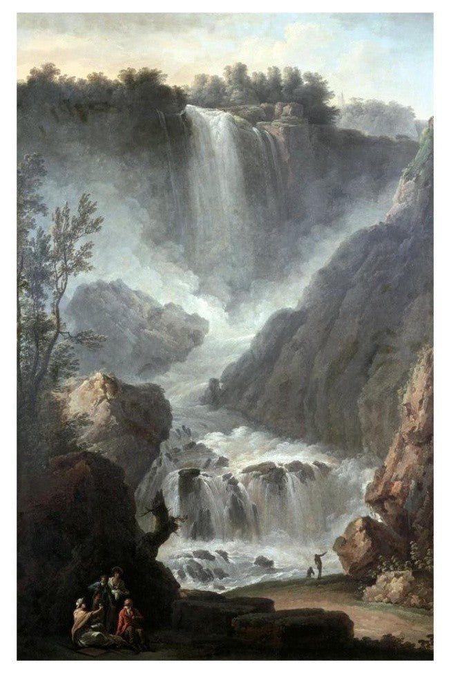 "Falls of Terni" Digital Paper Print by Claude-Joseph Vernet, 21"x32"
