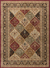 Princeton Traditional Oriental Red Rectangle Area Rug, 5' x 7'
