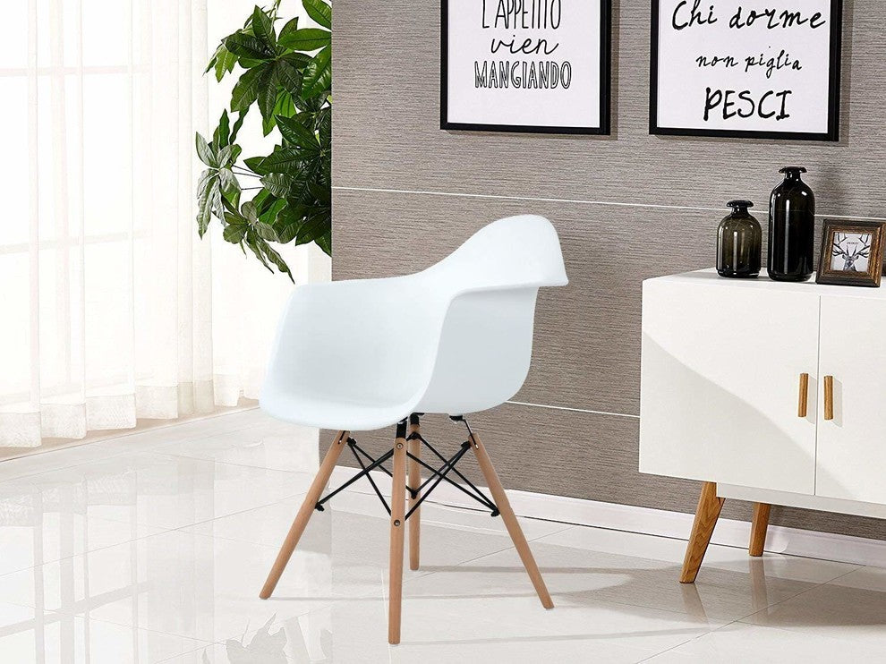 Eiffel Style Lounge Chairs Kitchen Chairs Set of 4 Arms Dining Chair