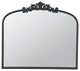 Gewnee 40"x31" Classic Design Gold Arch Mirror And Baroque Inspired Frame, Black