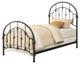 Bowery Hill Traditional Metal Twin Curved Spindle Bed in Bronze