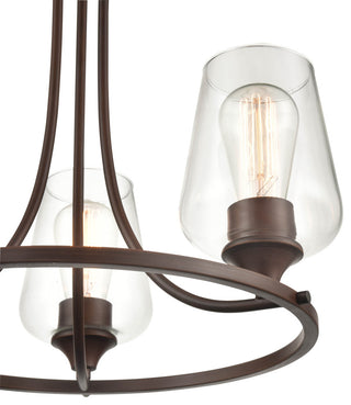 Ashford Collection 3-Light 18" Rubbed Bronze Chandelier