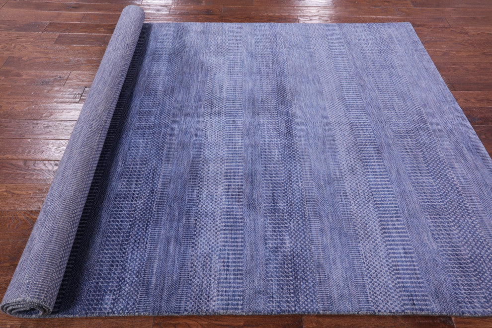5' 10" X 9' 3" Hand Knotted Savannah Grass Wool and Silk Rug Q11926