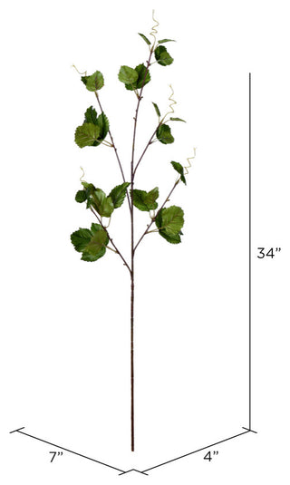 Vickerman 34" Green Hop Leaf Spray 3/Pk