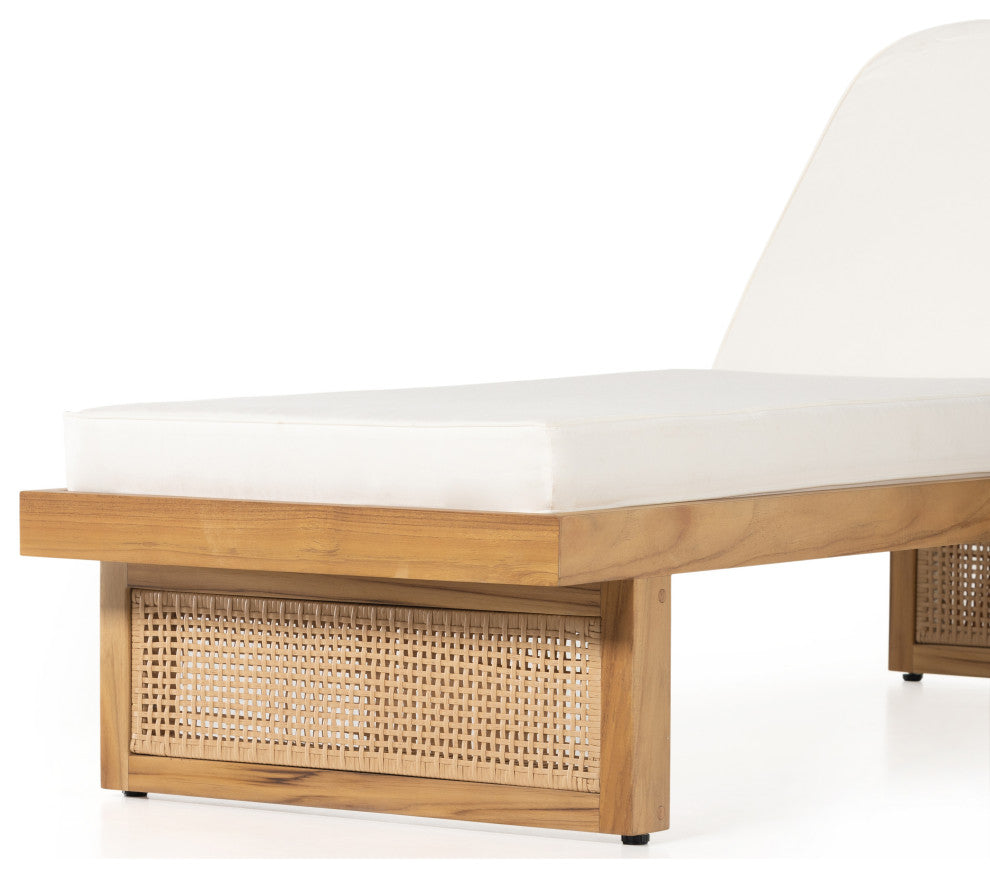Merit Outdoor Chaise Lounge-Natural Teak
