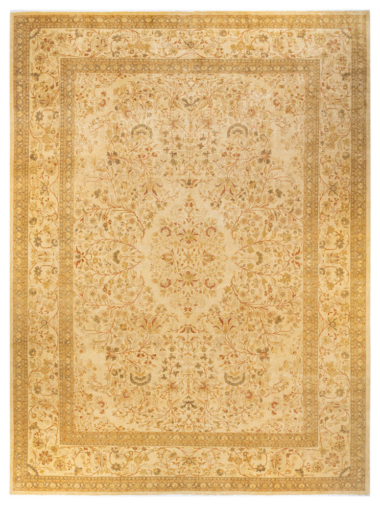 Mondal One-of-a-Kind Hand-Knotted Area Rug Ivory, 10'2"x13'7"