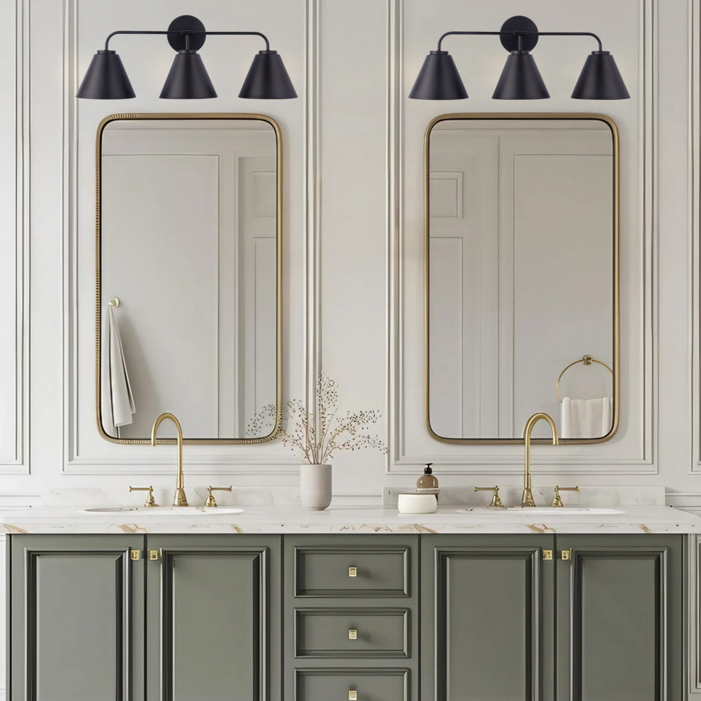 3-Light Modern Gold Vanity Light