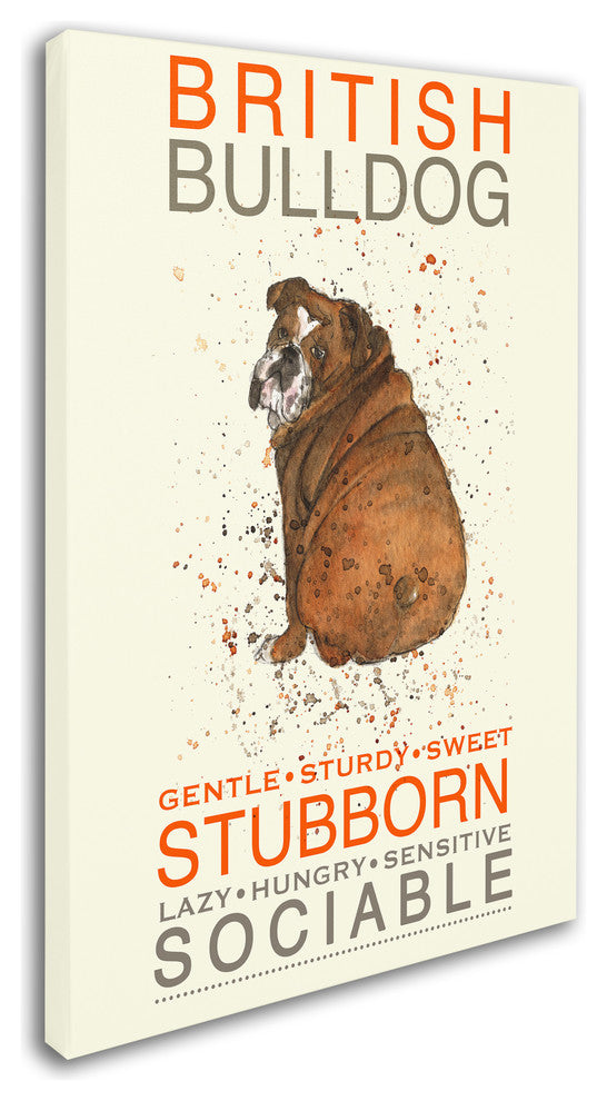Michelle Campbell 'Bulldog Print' Canvas Art, 16" x 24"