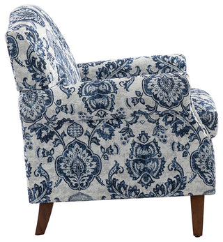 Comfy Armchair With Nailhead Trims, Navy