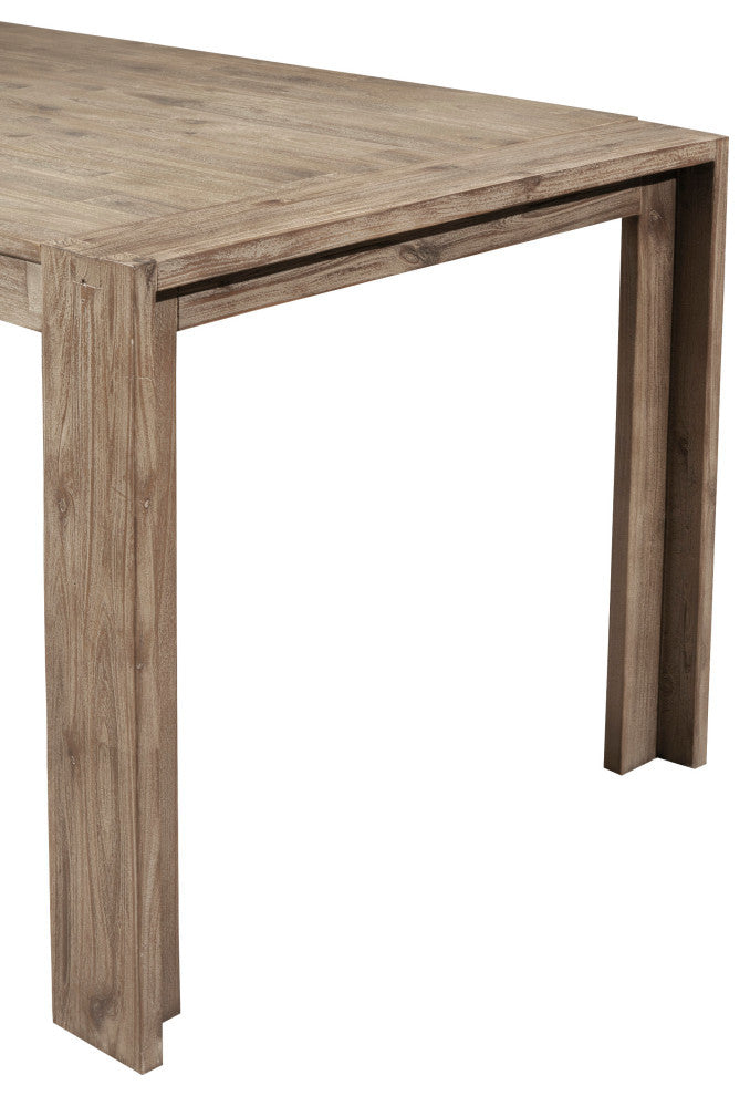 Seashore Fixed Top Dining Table, Antique Natural