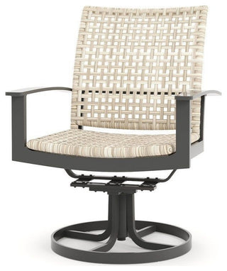 Jasper Swivel Rocker Dining Chair, Textured Pewter