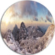 Huangshan Hill Snow In Winter, Landscape Round Wall Art, 23"