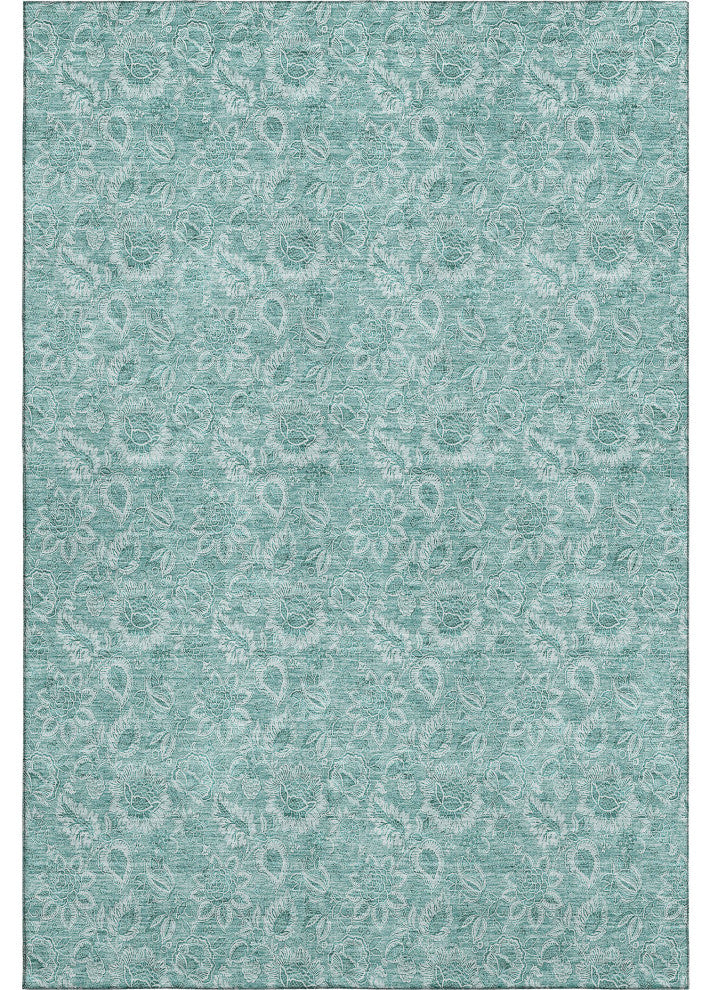 Premium Machine Washable Mayfield AMF662 Teal 9' x 12' Rug