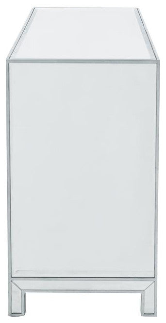 Dresser 6 Drawers 60" W X 18" D X 32" H, Antique Silver Paint