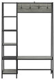68" Rustic Wood Hall Tree - Slate Grey
