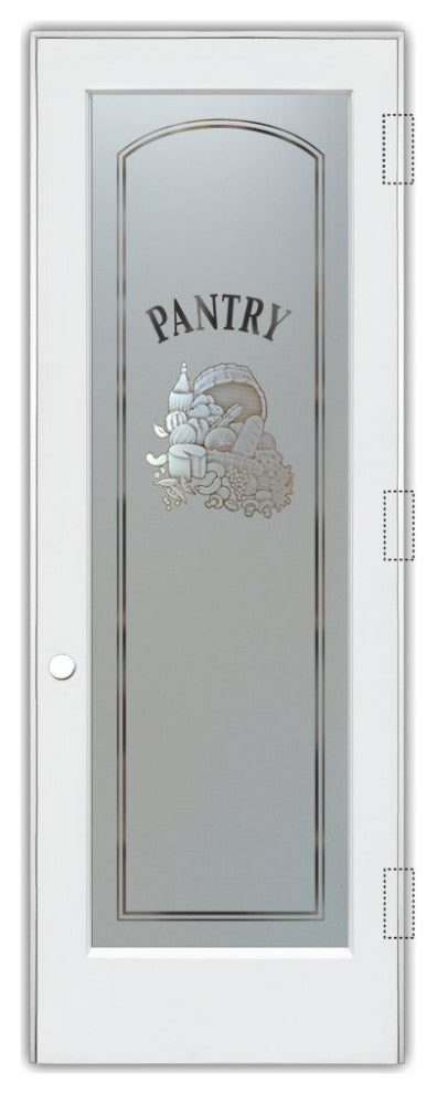 Pantry Door - Vino - Primed - 28" x 80" - Knob on Left - Push Open