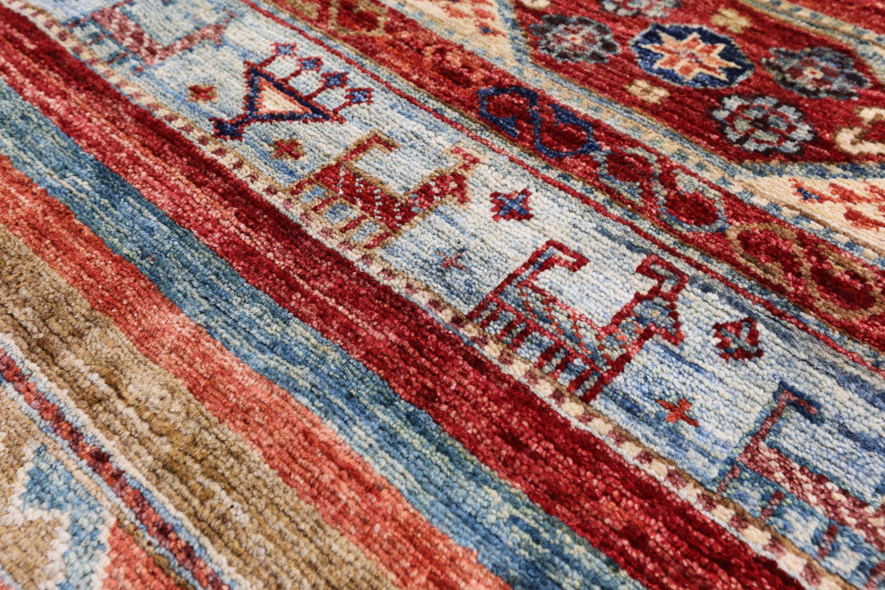 Hand-Knotted Tribal Persian Gabbeh Runner Rug 2' 2" X 6' 7" Q11007
