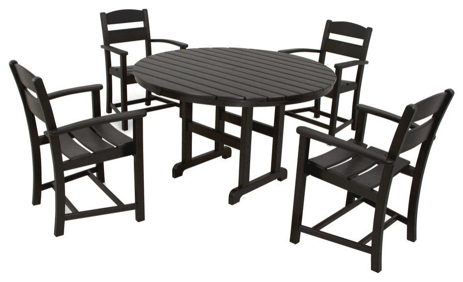 Ivy Terrace Classics 5-Piece Dining Set, Black