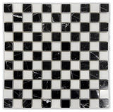 Neromarquina Polished 1x1 Checker Board Marble Mosaic