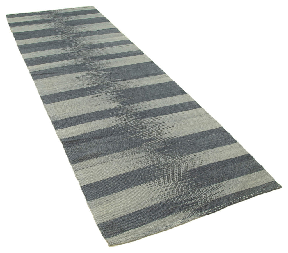 Rug N Carpet - Handmade Turkish 3' 4'' x 9' 10'' Unique Wool Kilim Rug