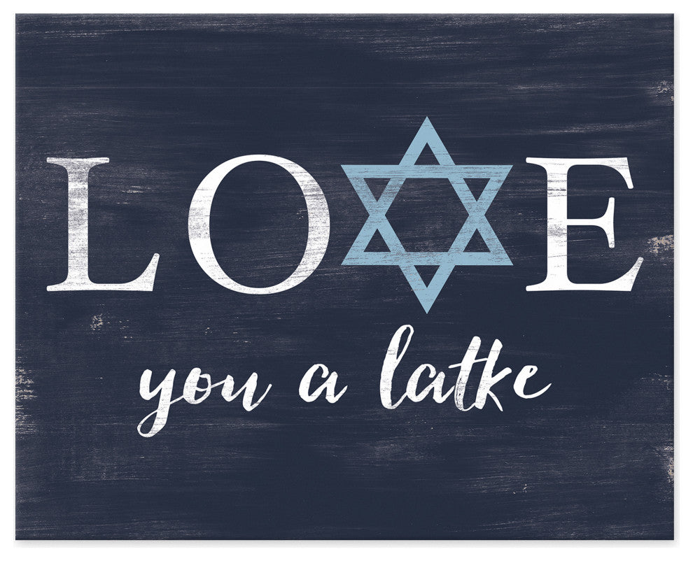 Love you a Latke 8"x10" Easelback Canvas