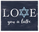 Love you a Latke 8"x10" Easelback Canvas
