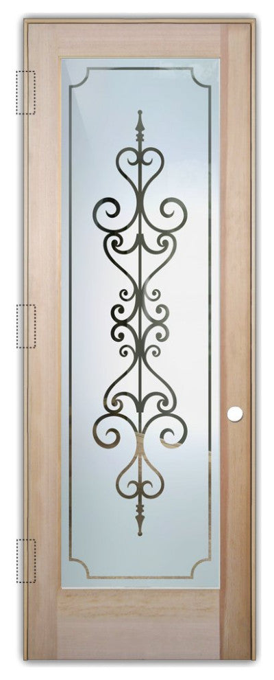 Interior Prehung Door or Interior Slab Door - Carmona - Douglas Fir (stain...