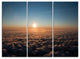 "Sunset Above the Dark Clouds" Oversized Beach Metal Wall Art, 3 Panels, 36"x28"