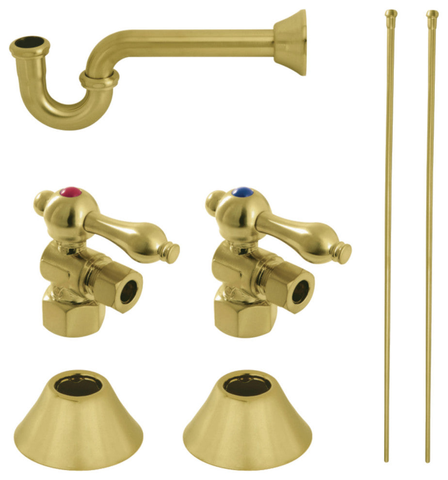 Plumbing Sink Trim Kit, P-Trap, Brushed Brass