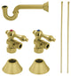 Plumbing Sink Trim Kit, P-Trap, Brushed Brass